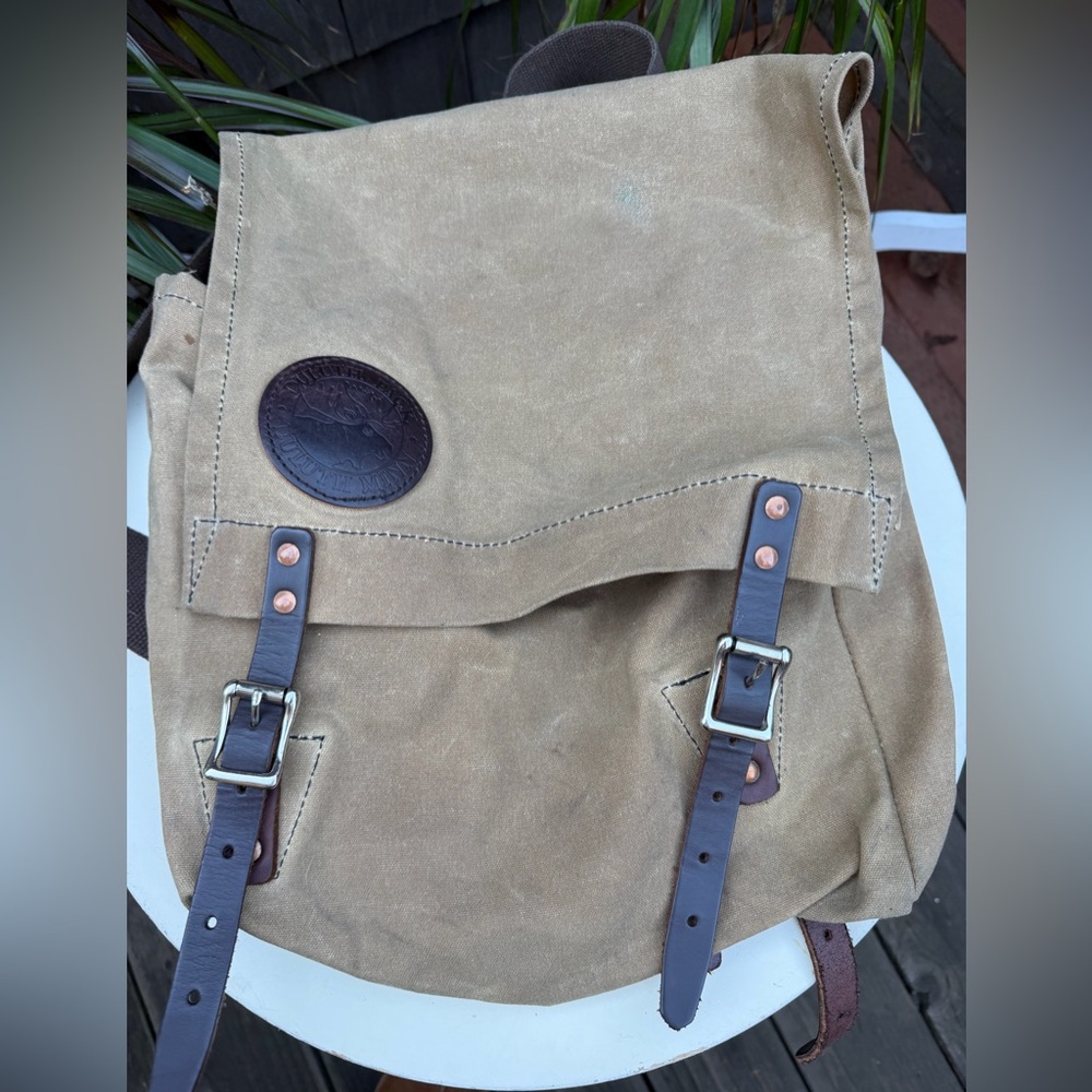 Rustic Duluth Pack Backpack Canvas With Leather S… - image 5